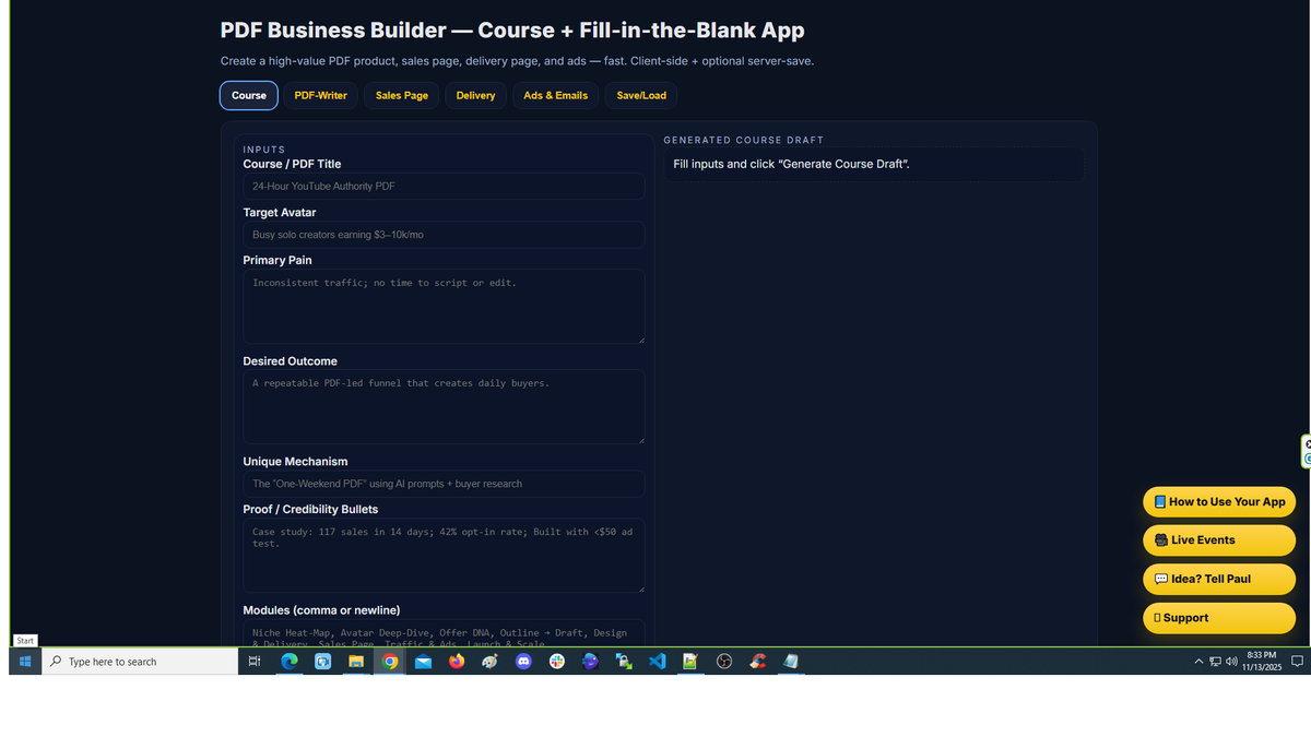 How to Use Your PDF Business Builder App
